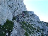 Bobotov kuk 2523 m.n.m. Durmitor, Črna Gora&nbsp;Pred zadnjim plezalnim delom