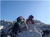Bobotov kuk 2523 m.n.m. Durmitor, Črna Gora&nbsp;Kratek plezalni del pod vrhom