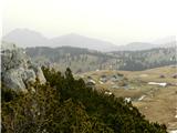 Kopna Velika planina. Pogled je z vrha (Gradišče)